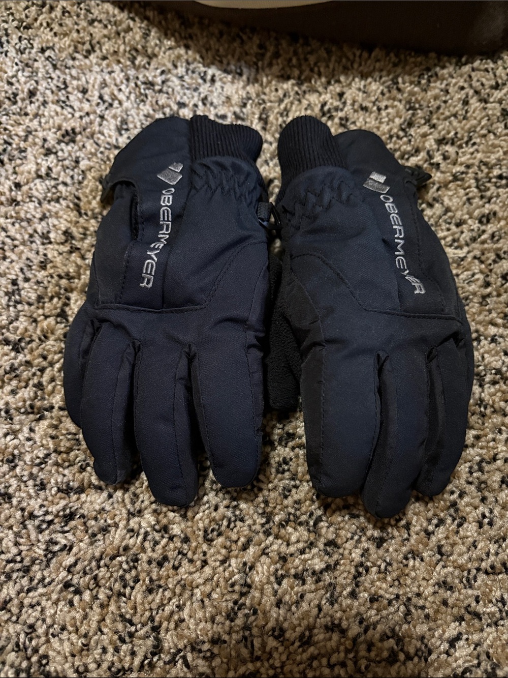 Obermeyer Kid’s Black Winter Ski Gloves